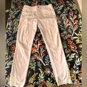 White denim jeggings